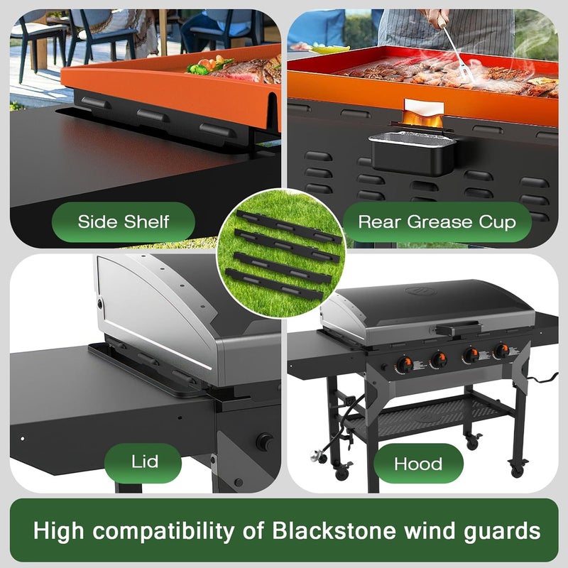 BESTEK Wind Guards for Blackstone 36 Inch Blackstone Griddle,Magnetic Stainless Steel Wind Screen Griddle Accessories, Protect Flame,Save Propane,Hold Heat - Image 5